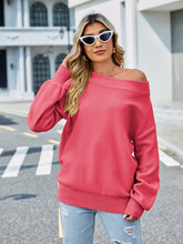 Pull ample décontracté à une épaule pour femme